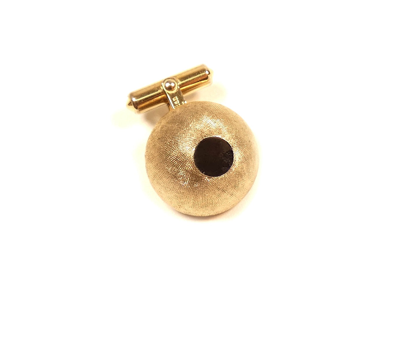 Christian Dior Vintage Gold Tone Round Cufflinks