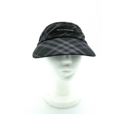 Burberry Black and Grey Nova Check Golf Visor Hats Burberry