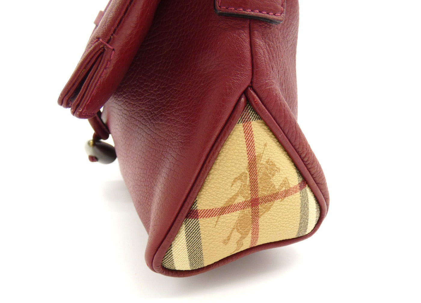 Burberry Vintage Red Leather Horn Bag