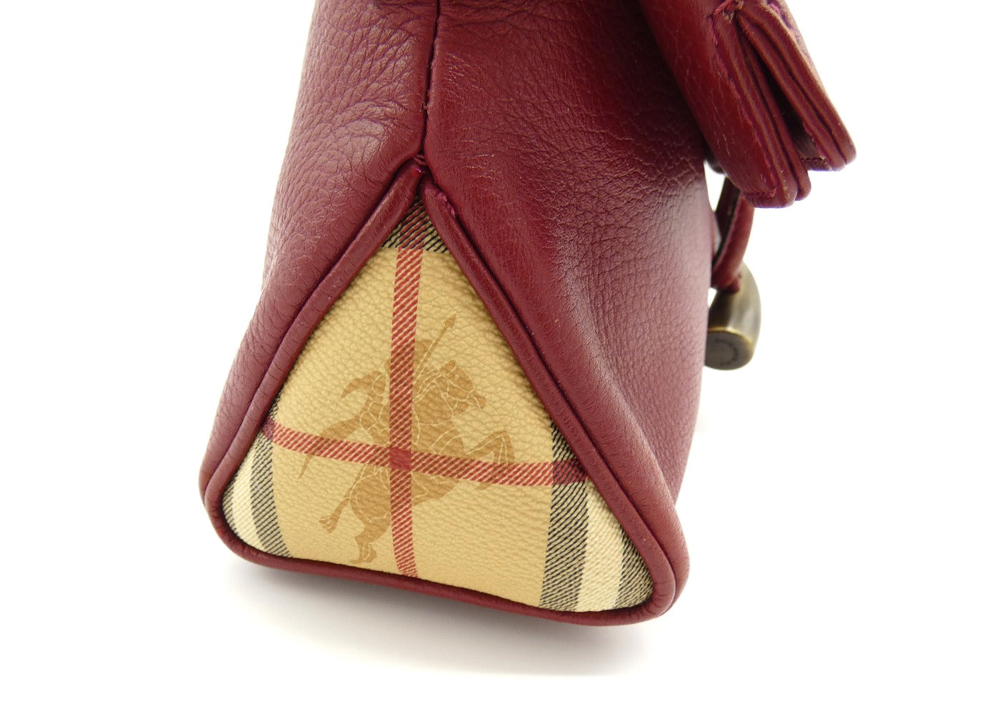 Burberry Vintage Red Leather Horn Bag