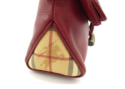 Burberry Vintage Red Leather Horn Bag