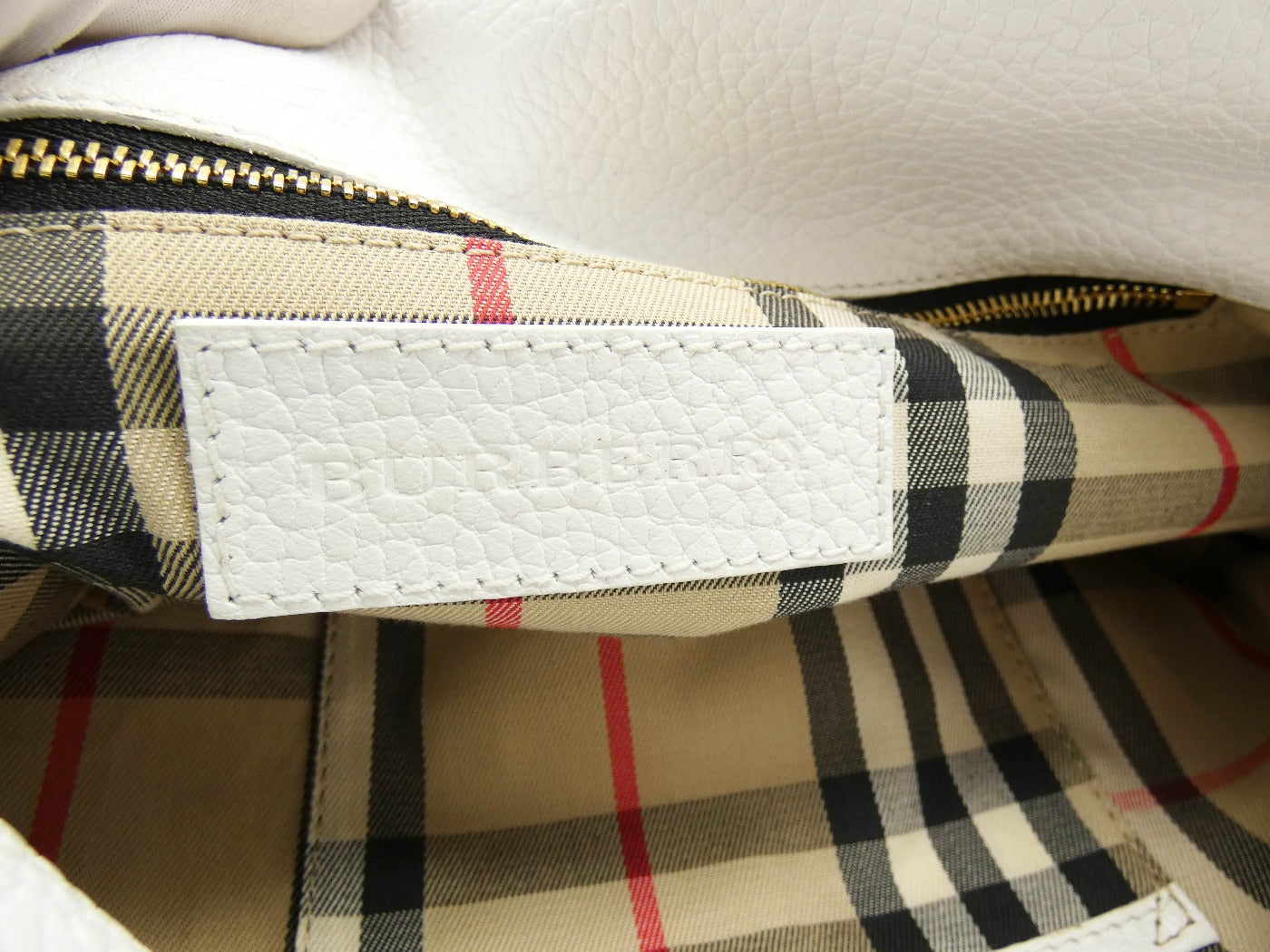 Burberry White Leather Leah Bag