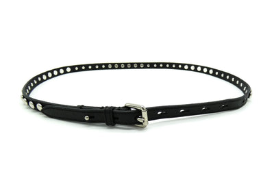 Burberry Prorsum Black Leather Spiked Belt Belt Burberry