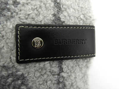 Burberry TB Monogram Cashmere and Silk Grey Large Scarf/Shawl - Large 20" x 85"