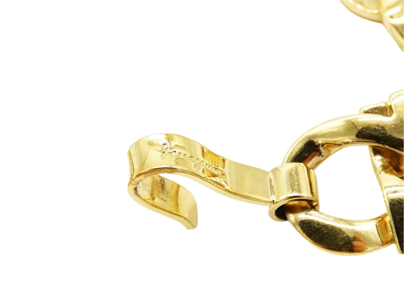 Salvatore Ferragamo Gold Metal Gancini Link Belt