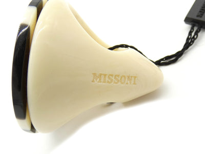 Missoni Modern Large Black and Cream Cocktail Ring