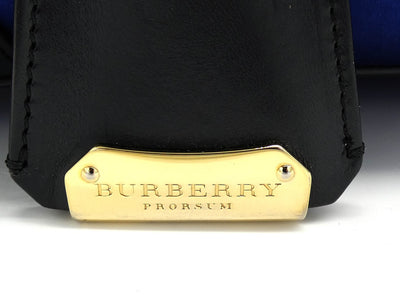 Burberry Prorsum The Blaze in Duchess Dark Sapphire Satin and Leather Bag Burberry