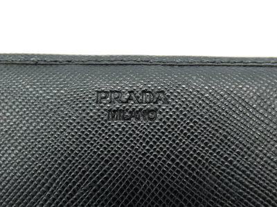 Prada Black Saffiano Long Wallet