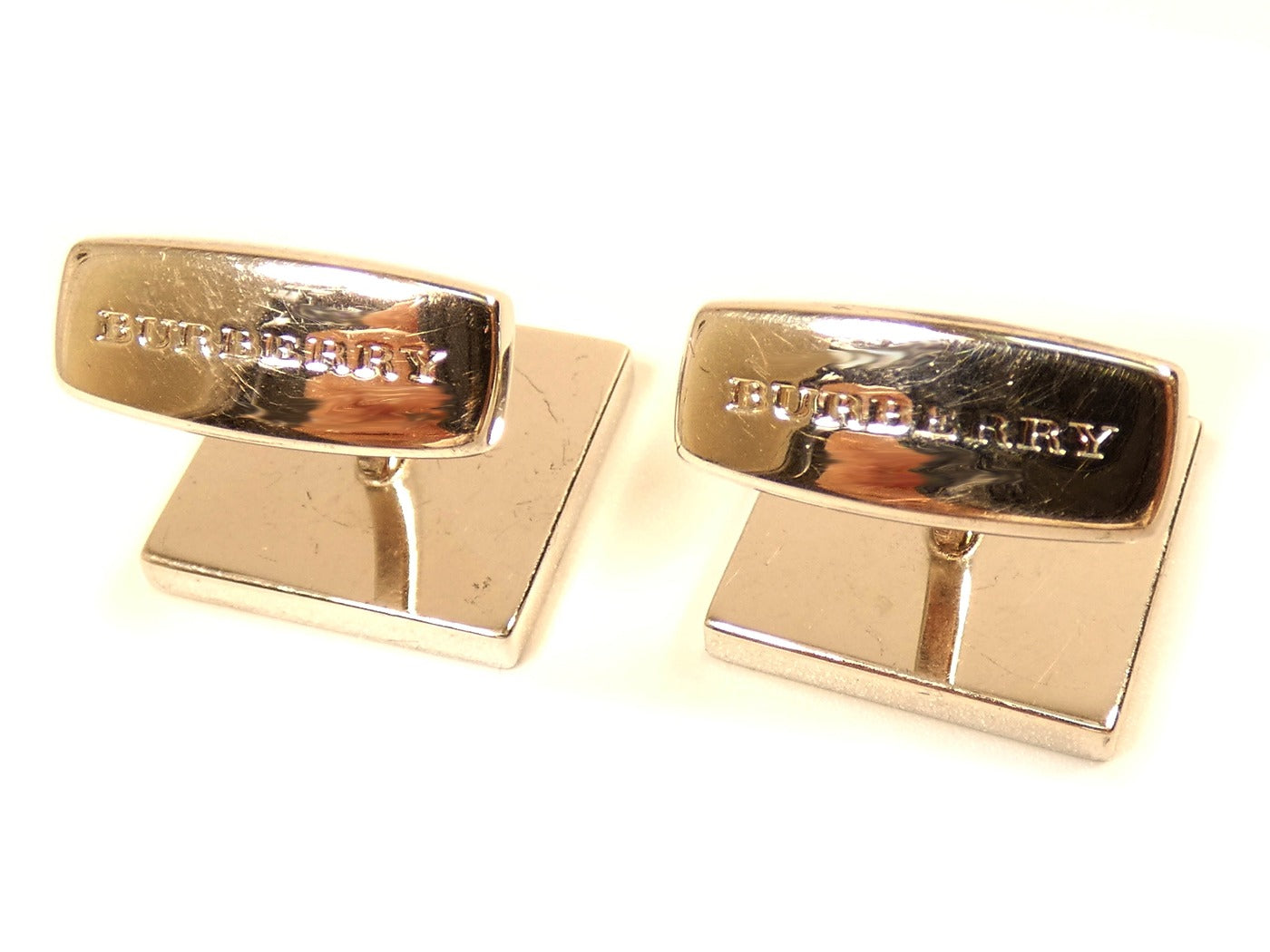 Burberry Enamel Plaid Cufflinks