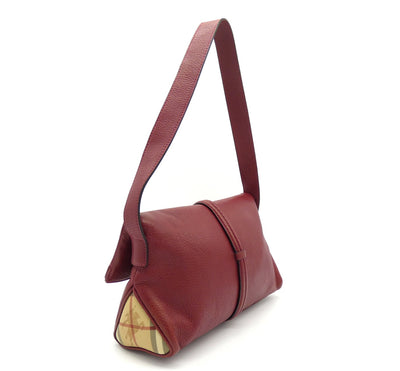 Burberry Vintage Red Leather Horn Bag