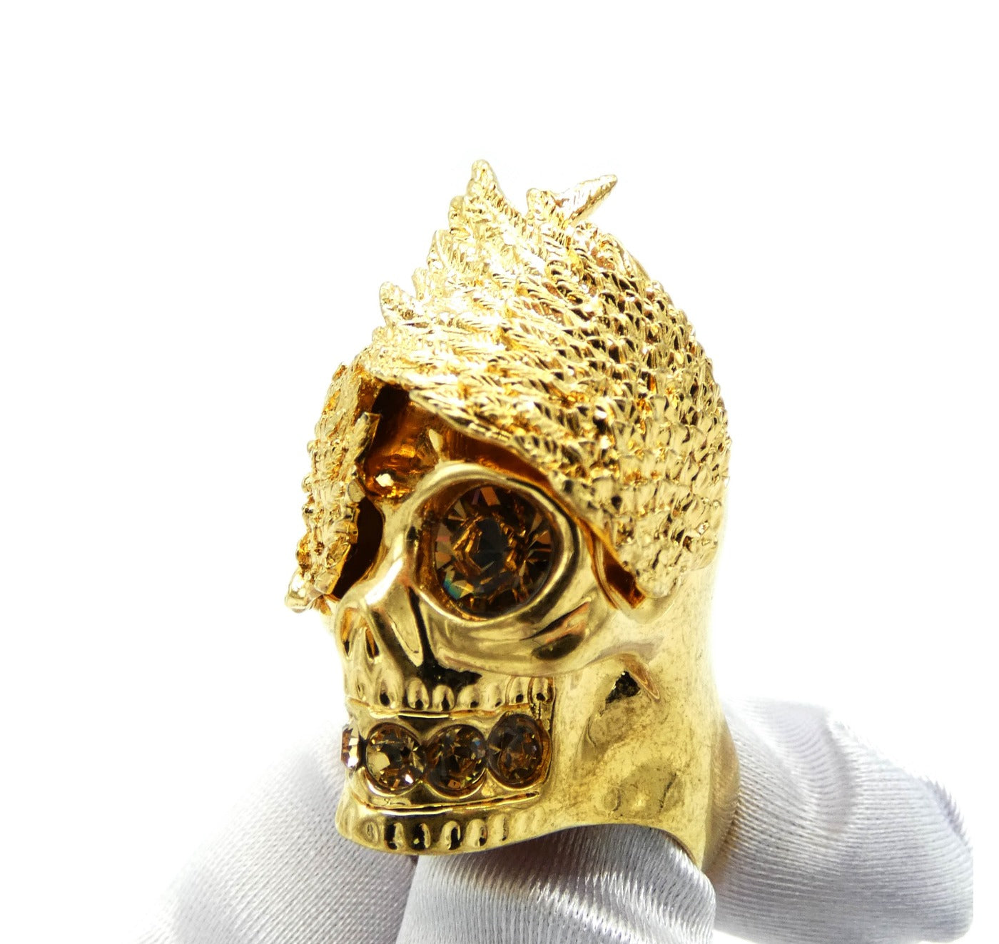 Alexander McQueen Gold Winged Skull Ring