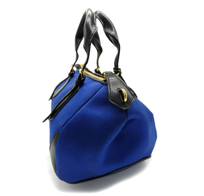 Burberry Prorsum The Blaze in Duchess Dark Sapphire Satin and Leather Bag Burberry