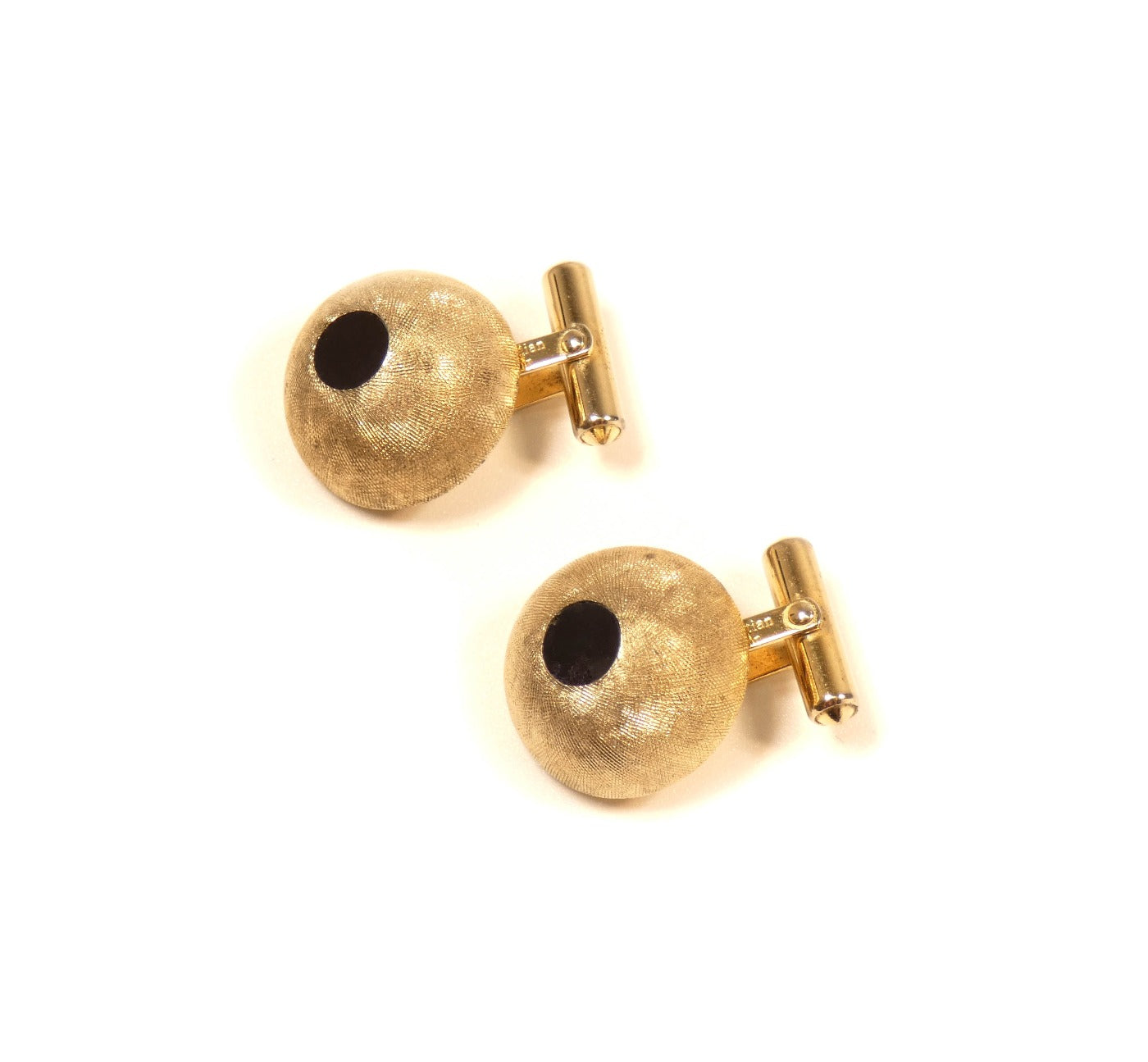 Christian Dior Vintage Gold Tone Round Cufflinks