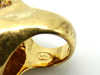 Alexander McQueen Gold Winged Skull Ring