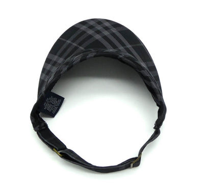 Burberry Black and Grey Nova Check Golf Visor Hats Burberry