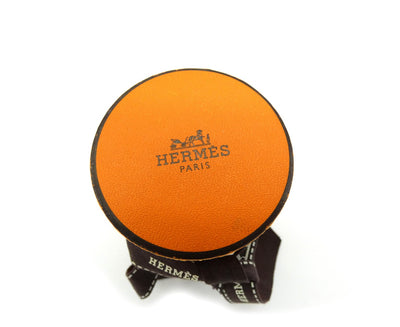 Hermès Vintage Leather Medor Clip-On Earrings