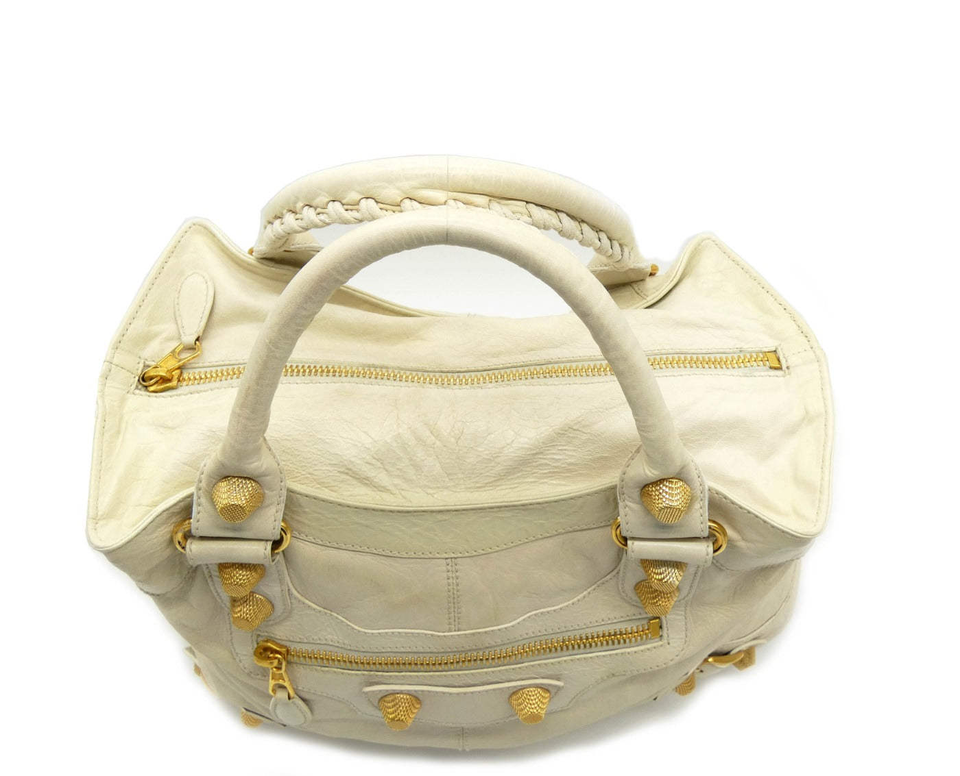 Balenciaga Bone Agneau Classic Giant 21 Brief Bag