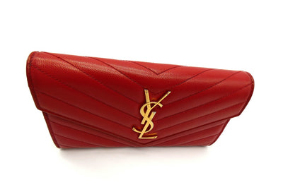 Saint Laurent Rouge Grain De Poudre Large Envelope Wallet