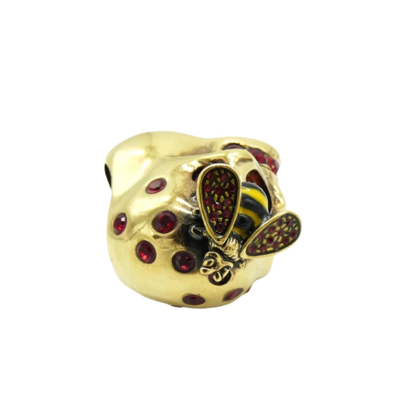 Alexander McQueen Gold Skull and Bee Ring