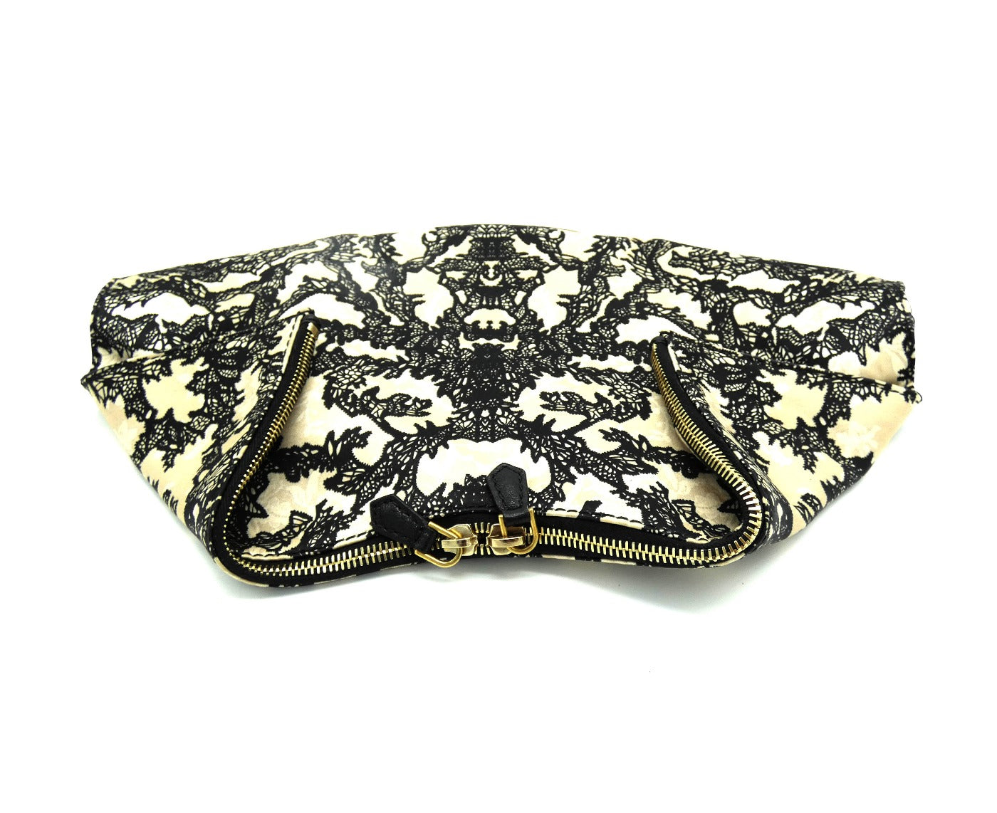 Alexander McQueen Silk Lace Print Large De Manta Bag