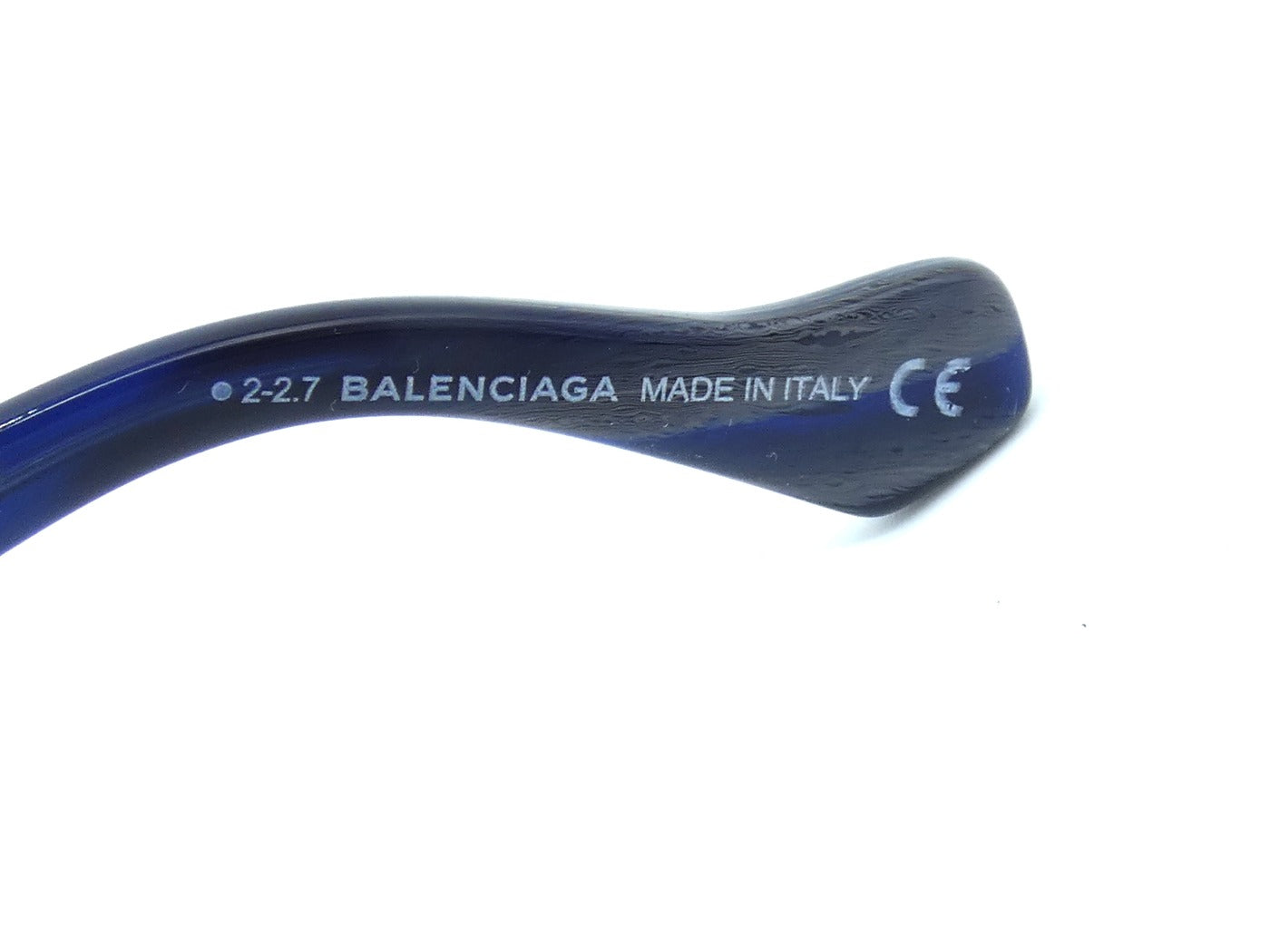 Balenciaga Grey and Blue Cat Eye Twist Sunglasses BA26