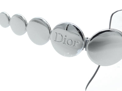 Christian Dior Silver and Tan Vintage Millenium Sunglasses