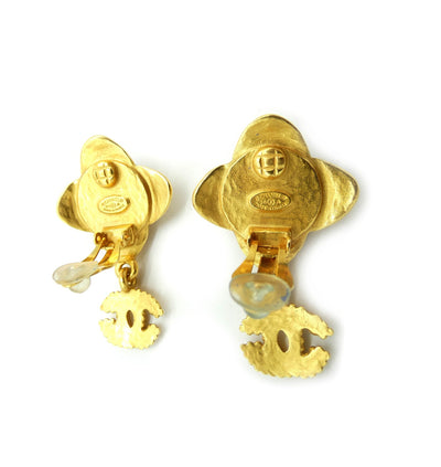 Chanel Gold Drop 96A CC Earrings