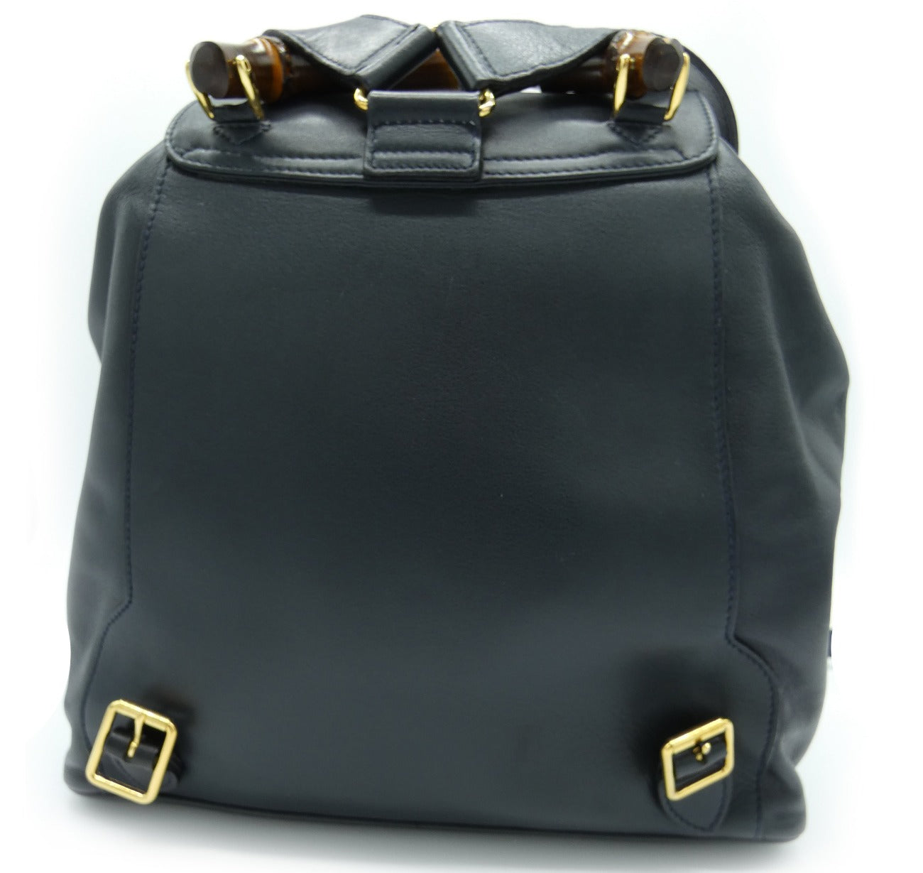 Gucci Vintage Dark Blue Leather Backpack Bag, Backpack Gucci