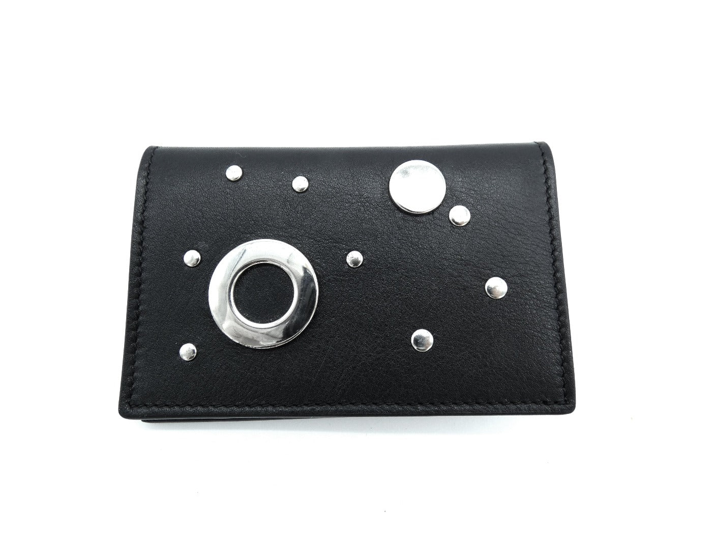 Alexander McQueen Black Leather Card Case - reshoot