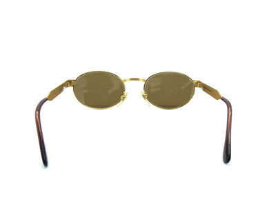 Gianni Versace Vintage Oval Sunglasses with Greek Key Arms Sunglasses Gianni Versace