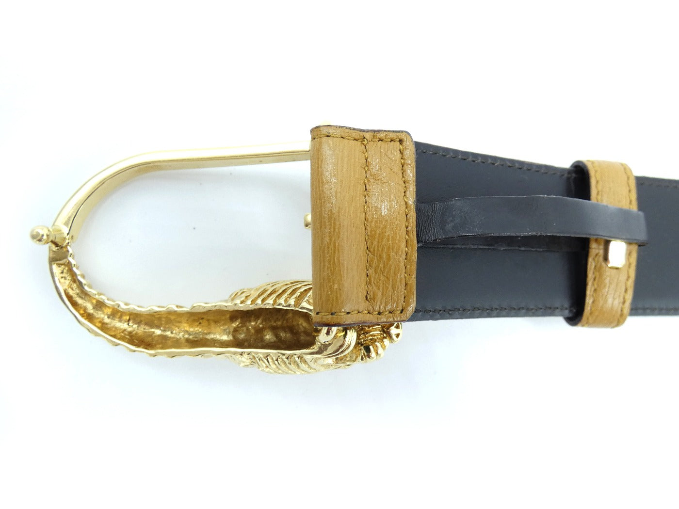 GUCCI: belt in micro grain leather - Blue  Gucci belt 43270718YXV online  at