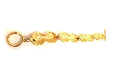 Fendi Vintage Gold Tone Link Bracelet with Coloured Stones Bracelet Fendi