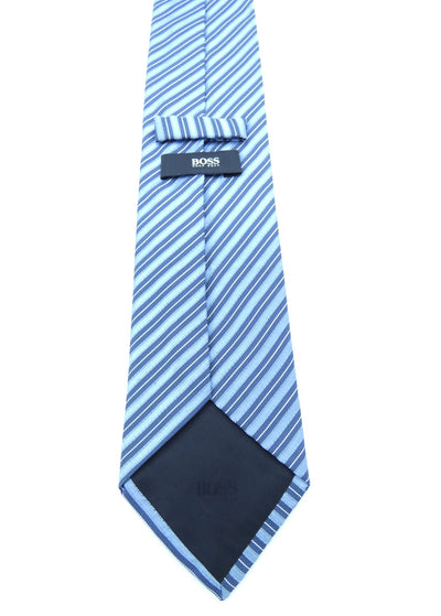 Hugo Boss Blue Stripe Silk Tie