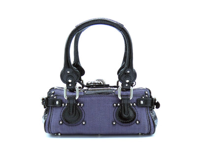 Chloe Lilac and Black Patent Leather Mini Paddington Bag