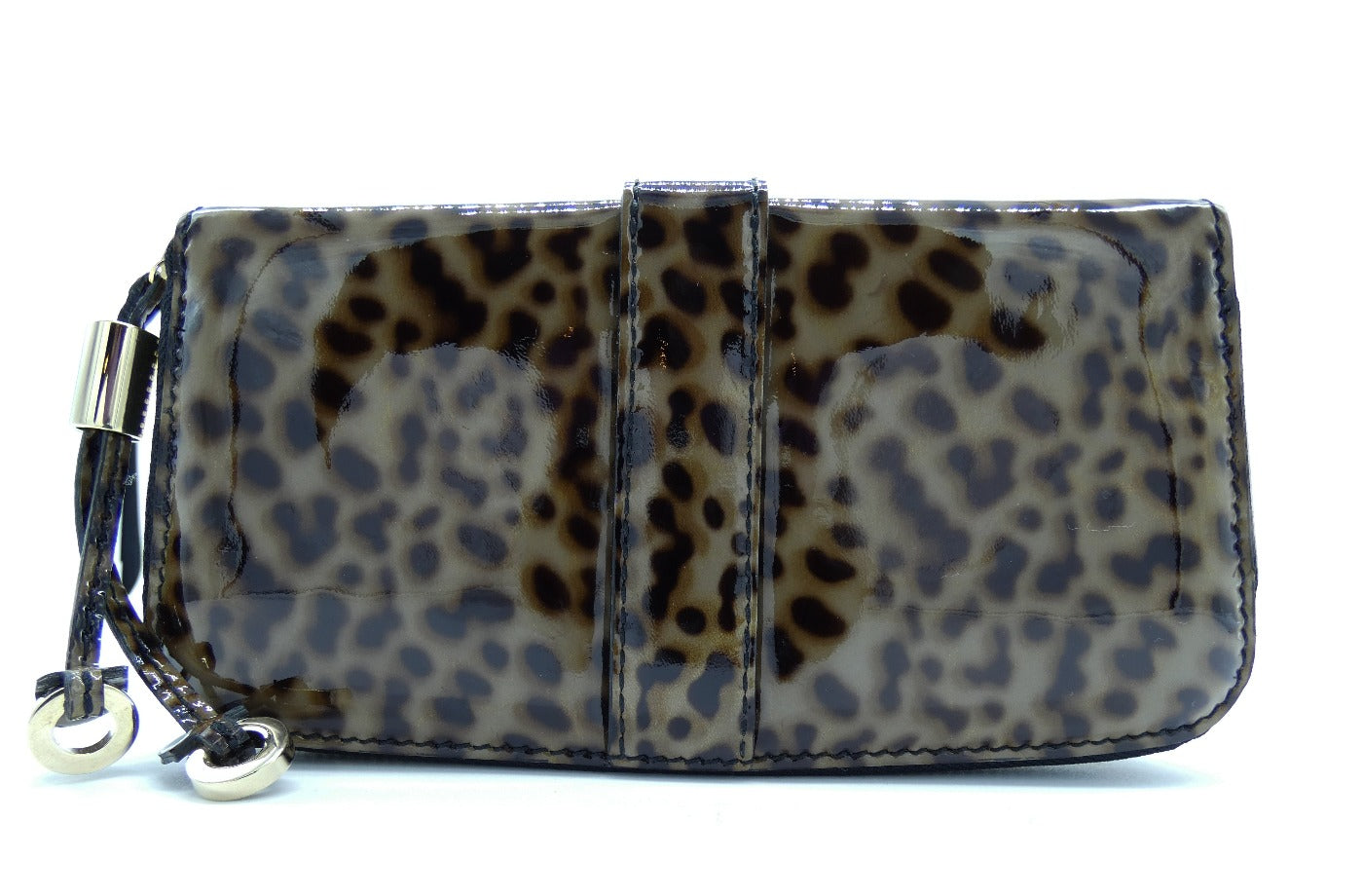 Jimmy Choo Leopard Patent Leather Zippy Wallet Wallet Jimmy Choo