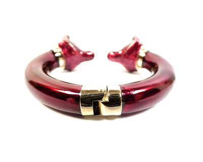 Burberry Double Fox Head Clamper Bangle Bracelet Burberry