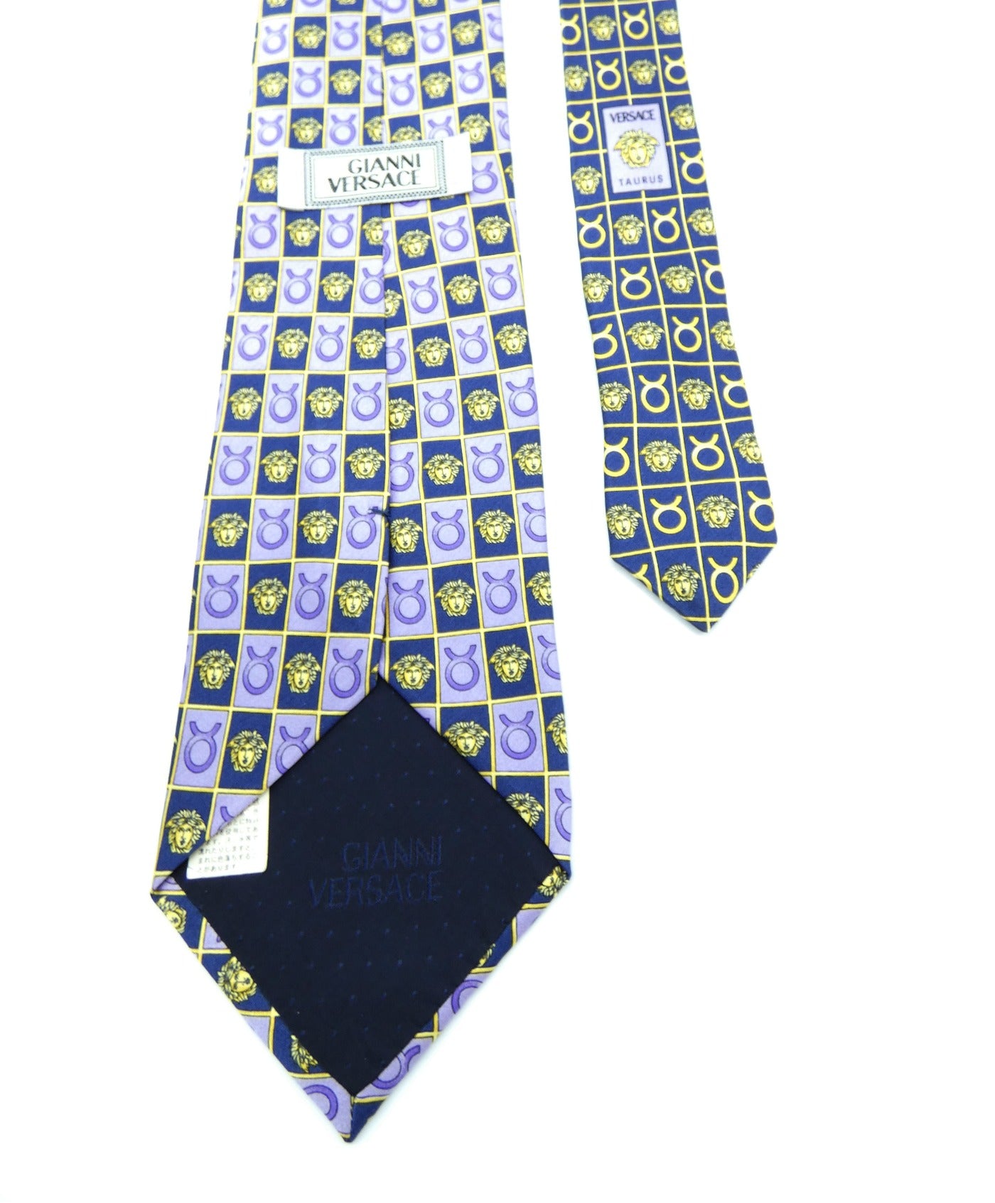 Gianni Versace Taurus Medusa Graphic Silk Tie