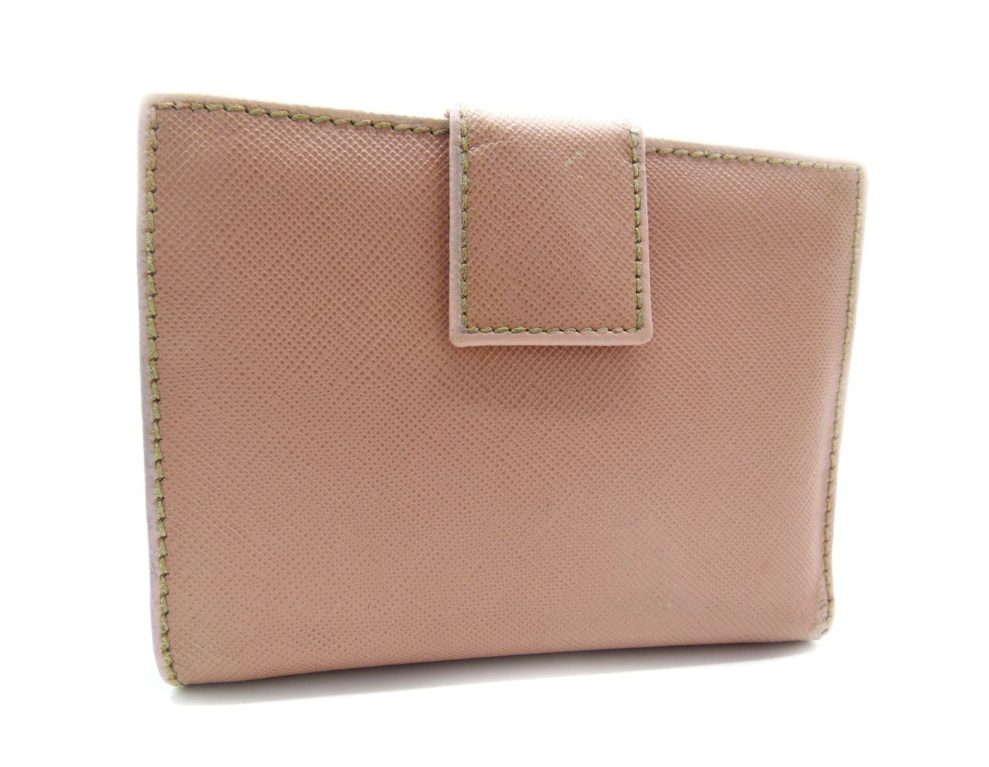 Prada Pink Enamel Clasp Vintage Wallet