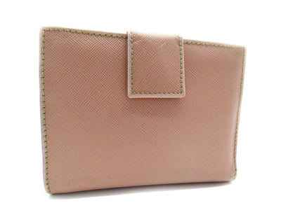 Prada Pink Enamel Clasp Vintage Wallet