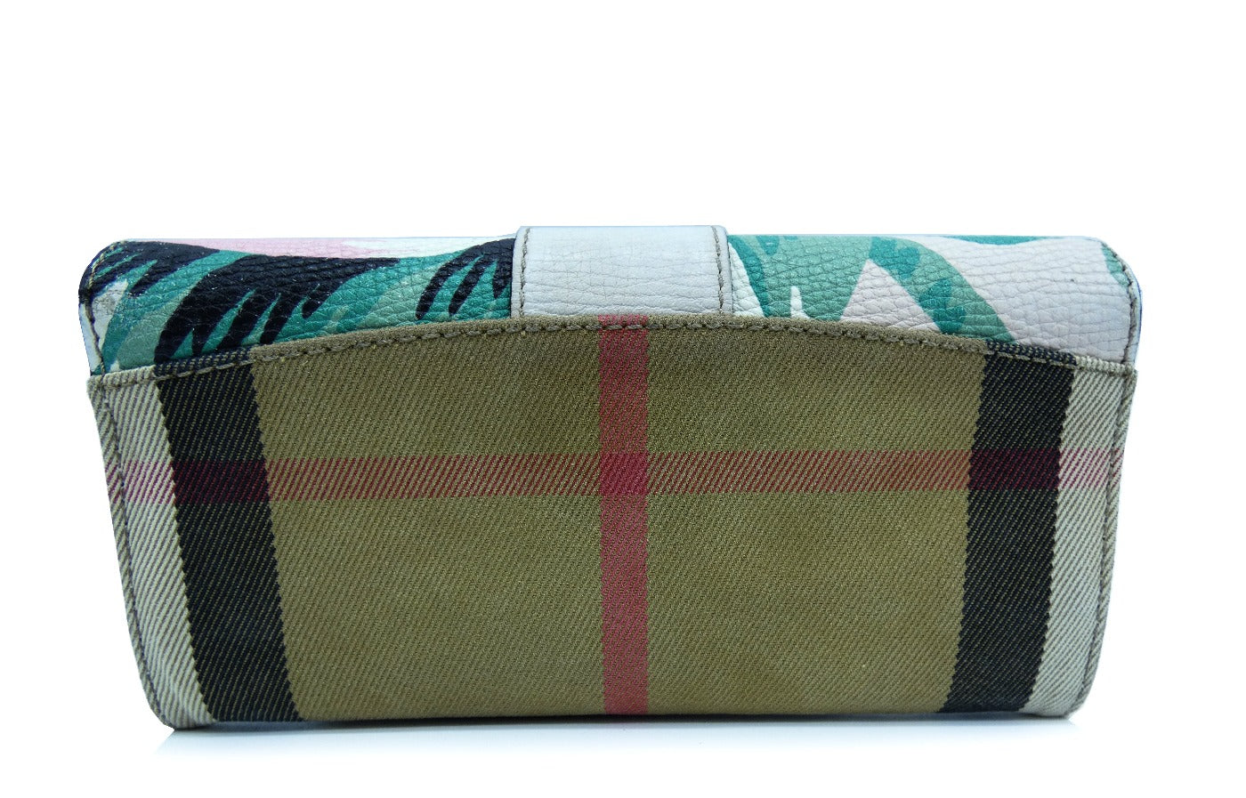 Burberry Floral and House Check Chesham Buckle Wallet