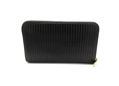 Miu Miu Black Leather Zip Continental Wallet Wallet Miu Miu