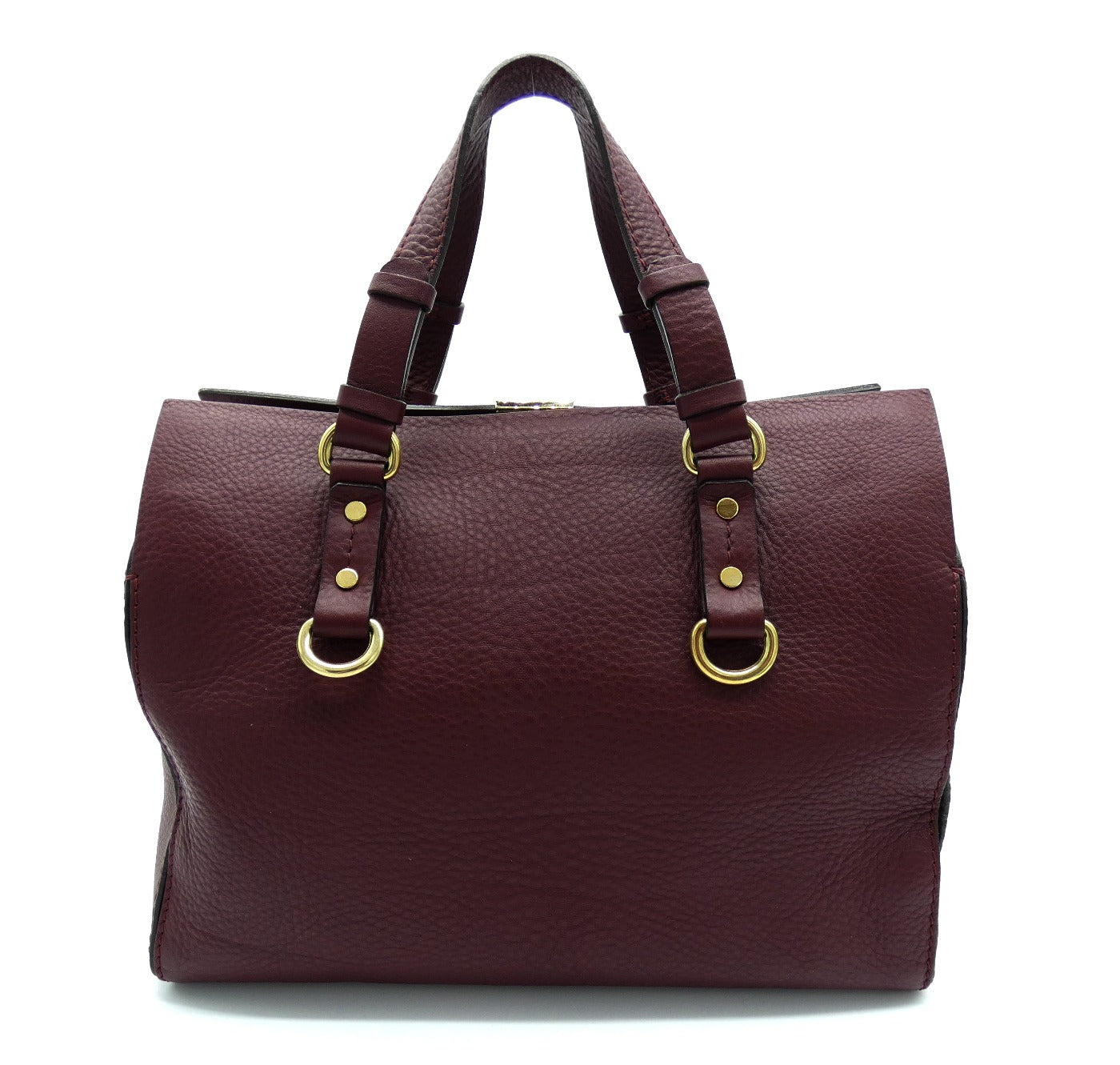 DSquared2 Bordeaux Leather Bauletto Boston Bag