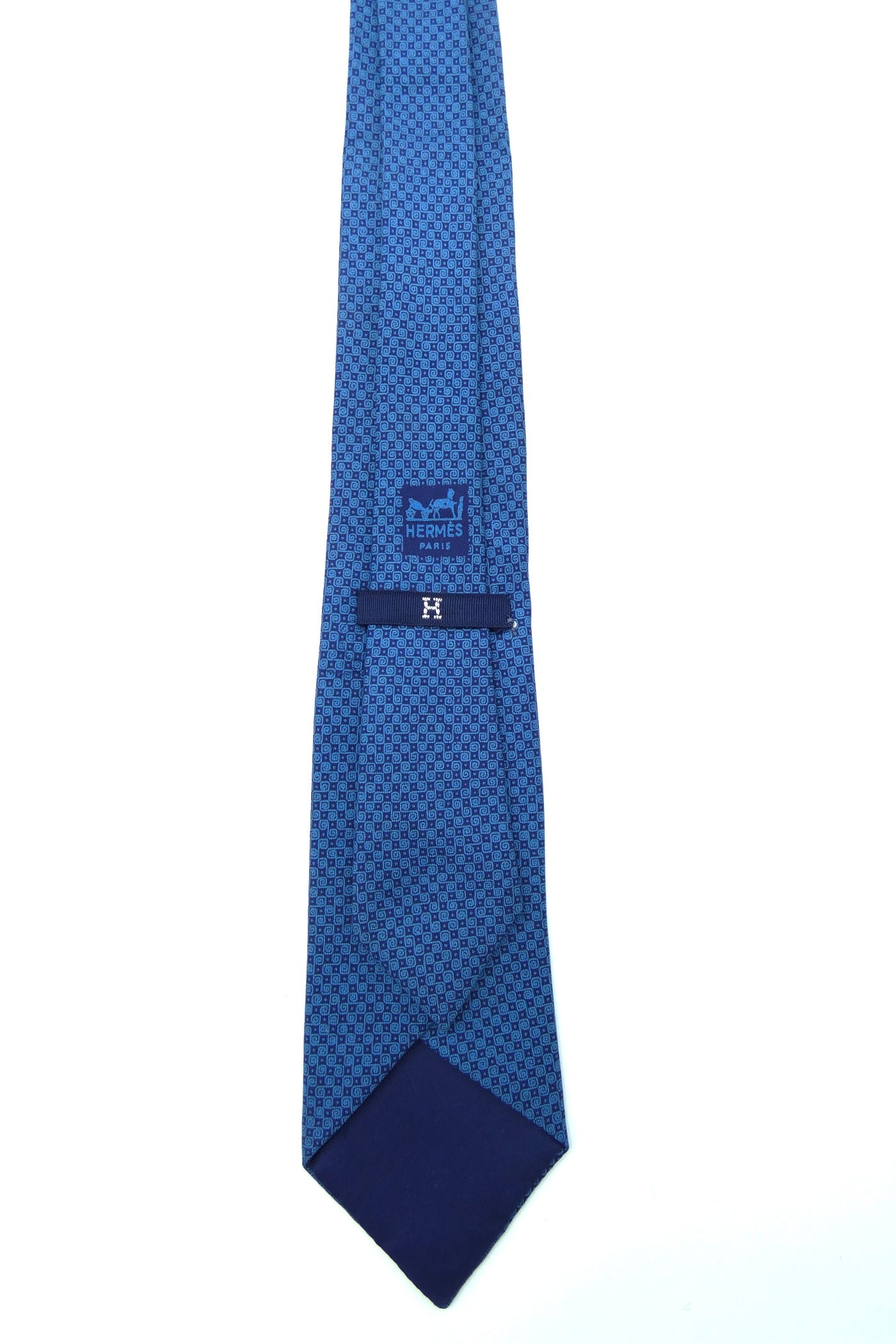 Hermès Blue on Blue Graphic Silk Tie Ties Hermès