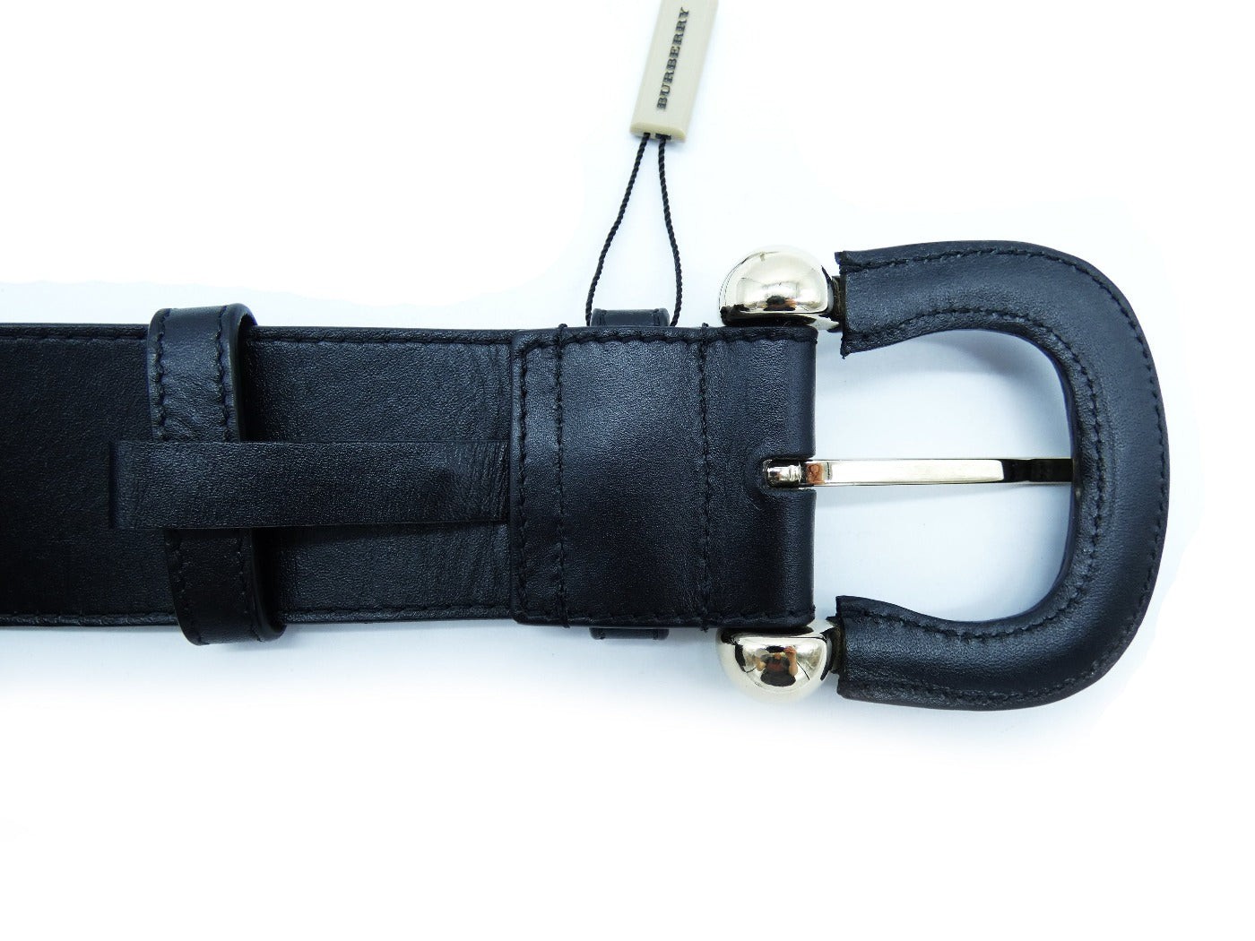 Burberry Black Leather Manor Belt Belt Burberry