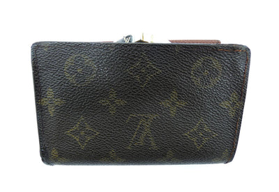 Louis Vuitton Vintage Brown and Monogram Kisslock Wallet Wallet Louis Vuitton