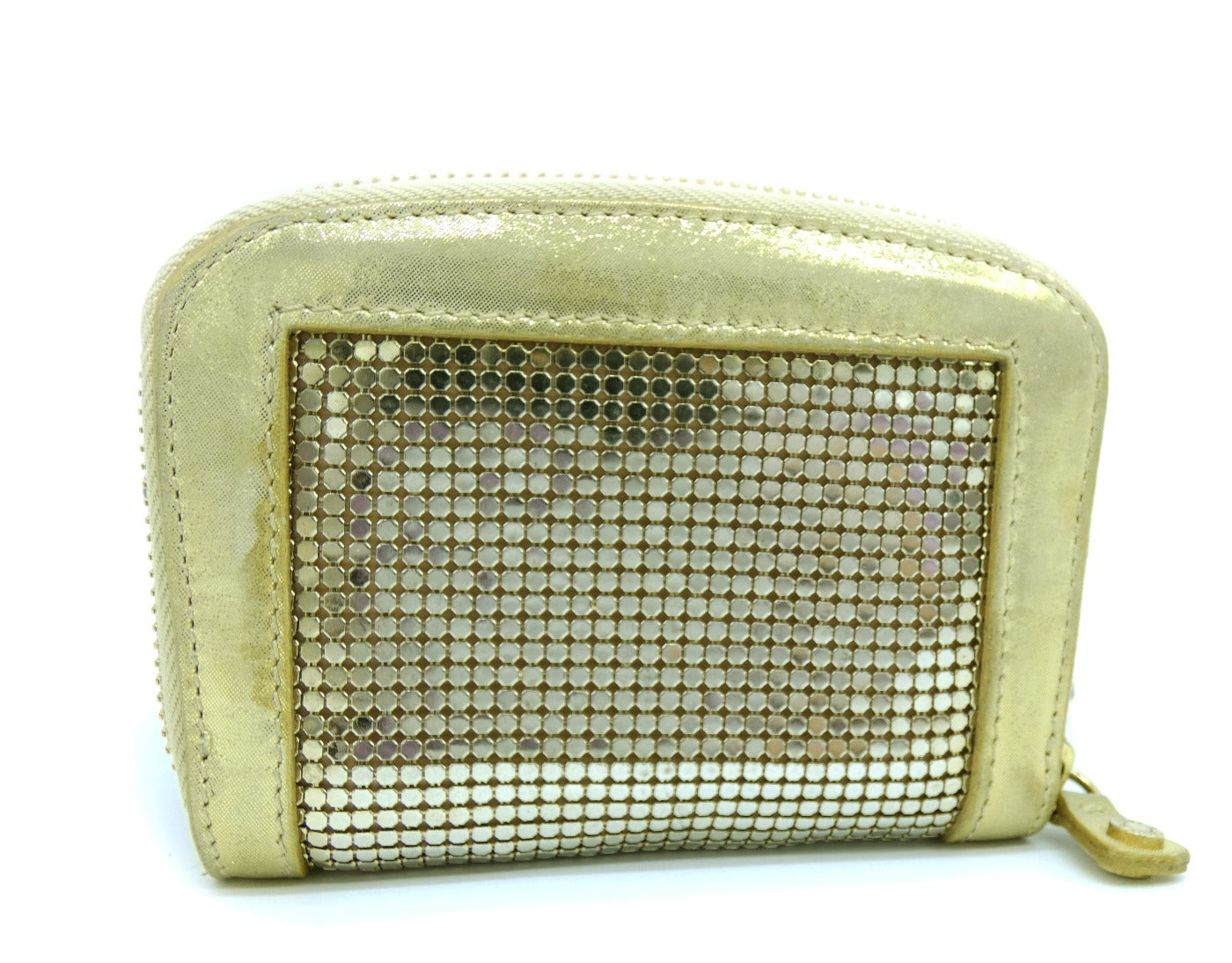 Jimmy Choo Gold Lame and Chainmail Compact Wallet Wallet Jimmy Choo