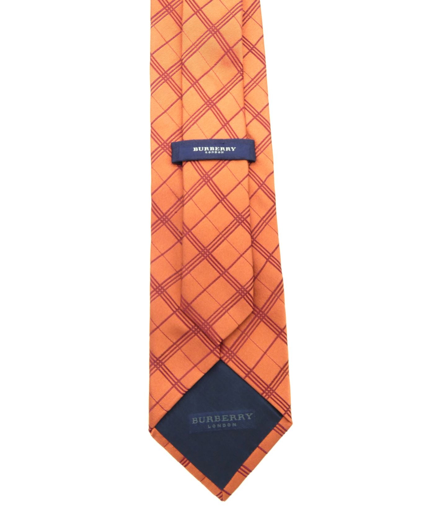 Burberry Orange Nova Check Silk Tie