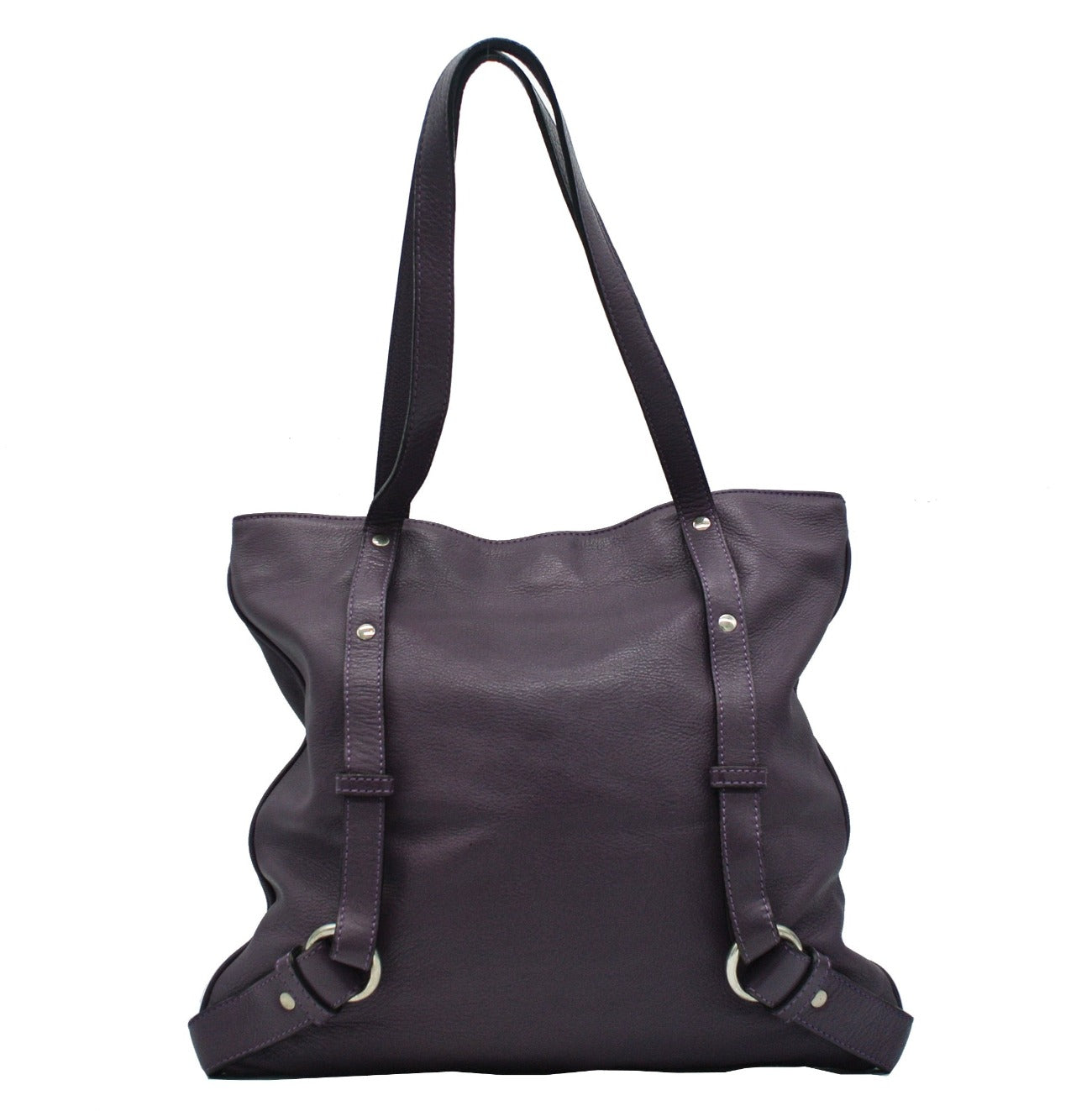 Burberry Dark Mauve Leather Tote Bag Burberry