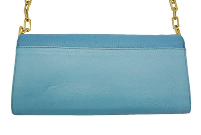 Miu Miu Blue Leather Two Way Bag/Wallet