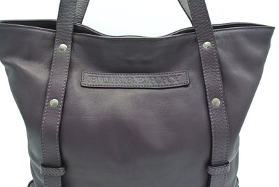 Burberry Dark Mauve Leather Tote Bag Burberry